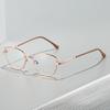 Retro Luxury Cat Eye Myopia Glasses Women Men Fashion Business Metal Frame Anti Blue Light Eye Protection Near Sight Eyeglasses