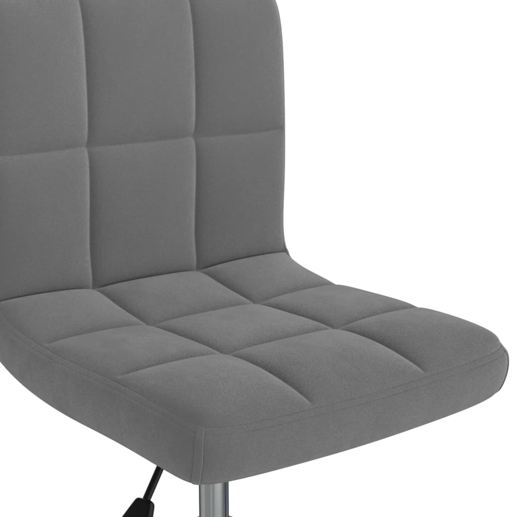 Vidaxl Swivel Office Chair, Dark Grey, Upholstered In Velvet