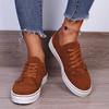 Spring and Autumn Footwear Women's Shoes with Thick Soles and Casual Shoes Plus Size Lace-up
