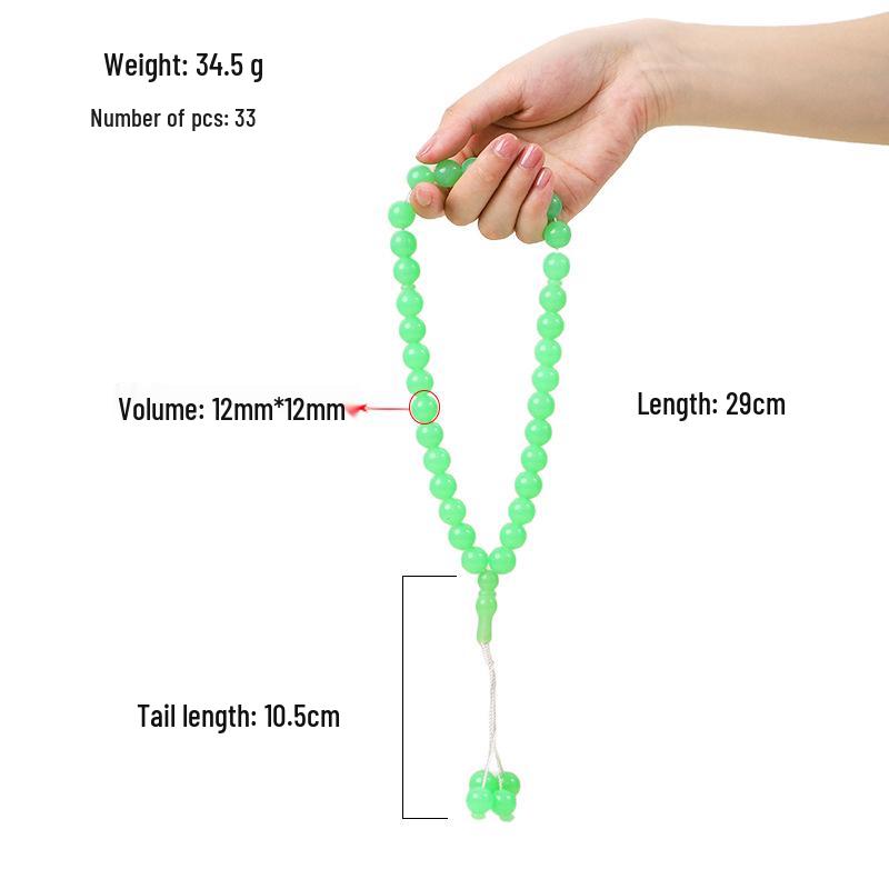 

Светящийся браслет-четки Бодхи с 33 бусинами - Буддийские и мусульманские ювелирные изделия из бусин