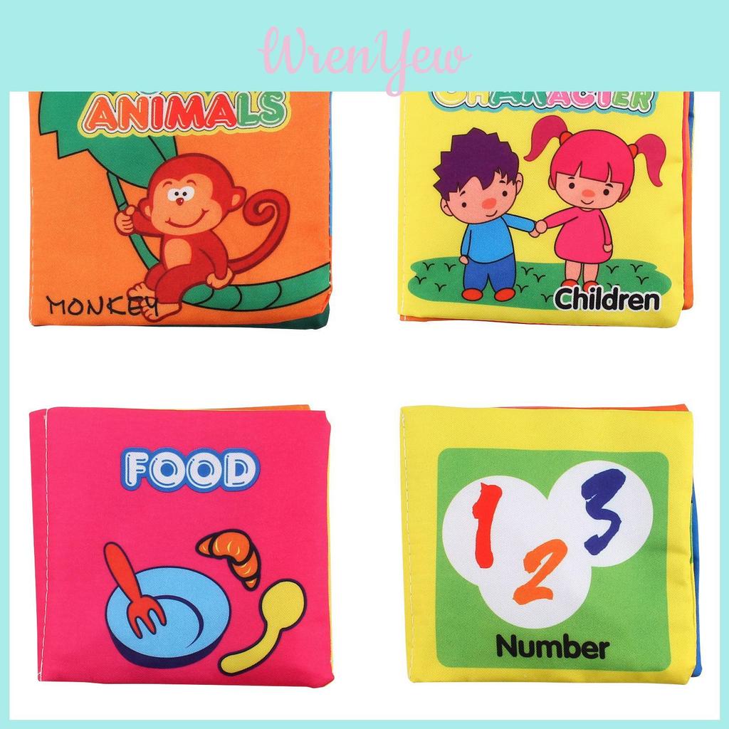 New Baby Soft Cloth Book Hand Book Early Education Toy Sound Paper Bag Packed