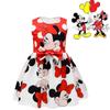 Minnie Mouse Girl Dress With Cartoon Pattern For Spring Girls Age 3 To 8