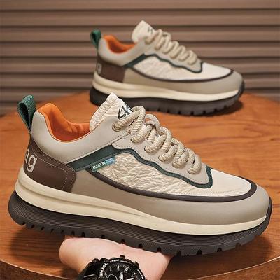 Fashion Men Sneakers Spring Autumn New Anti Slip Comfortate Outdoor Leisure Shoes Platform Height Increase Student Lace Up Sneakers