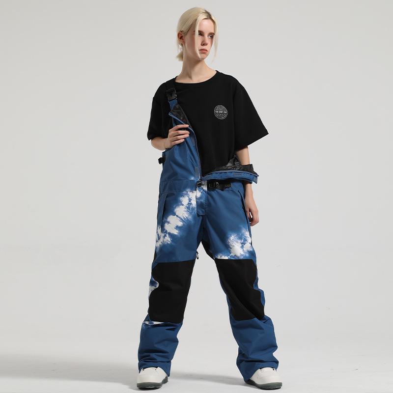 Unisex Waterproof Breathable Ski Bib Pants - Warm, Wear-Resistant Snowboard Suit