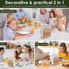 Wooden Upright Napkin Holder Decorative Vertical Paper Napkin Dispenser Ergonomic Standing Tissue Storage Dispenser for Dining