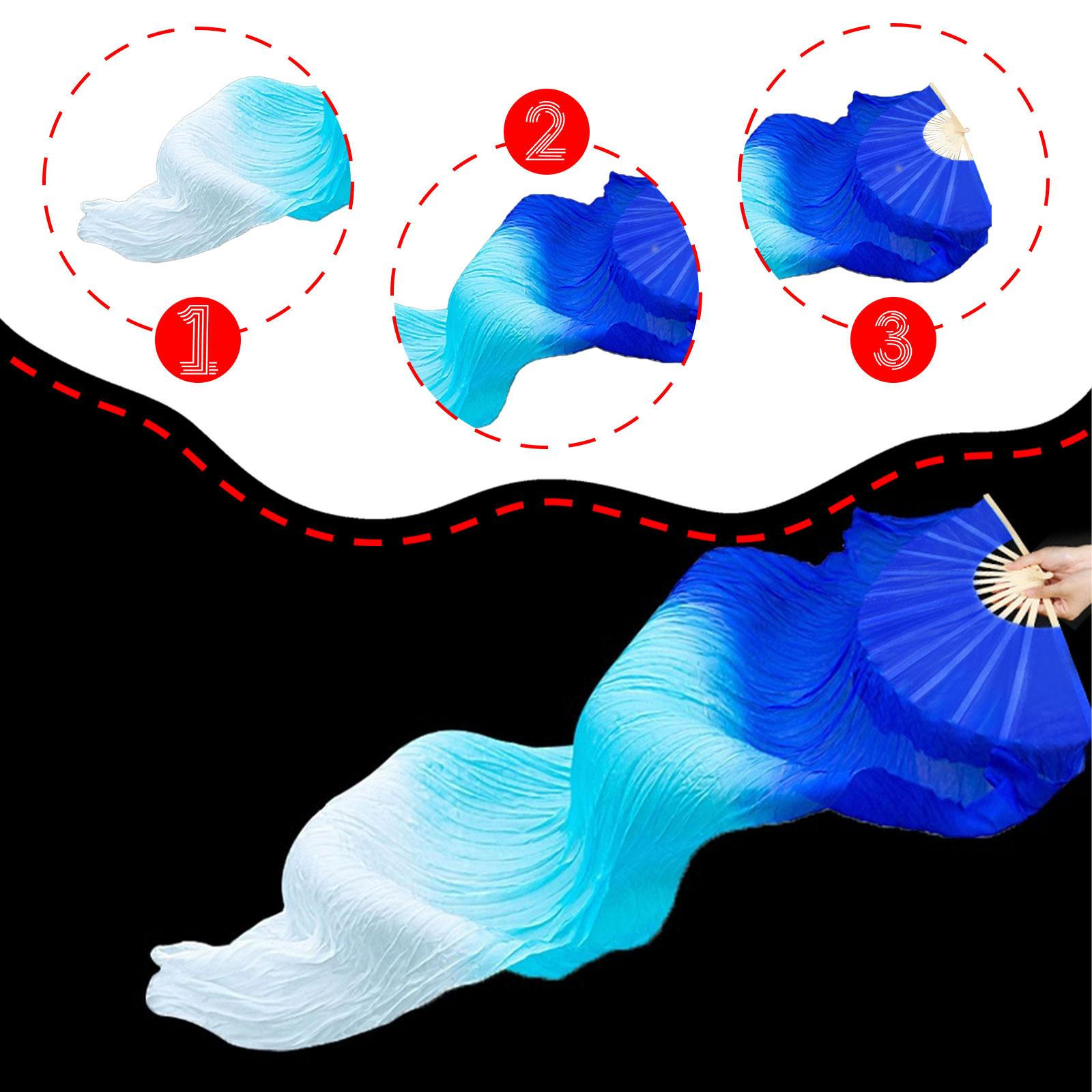 

Веер для танца живота искусственный длинный для танцовщиц Right hand синий