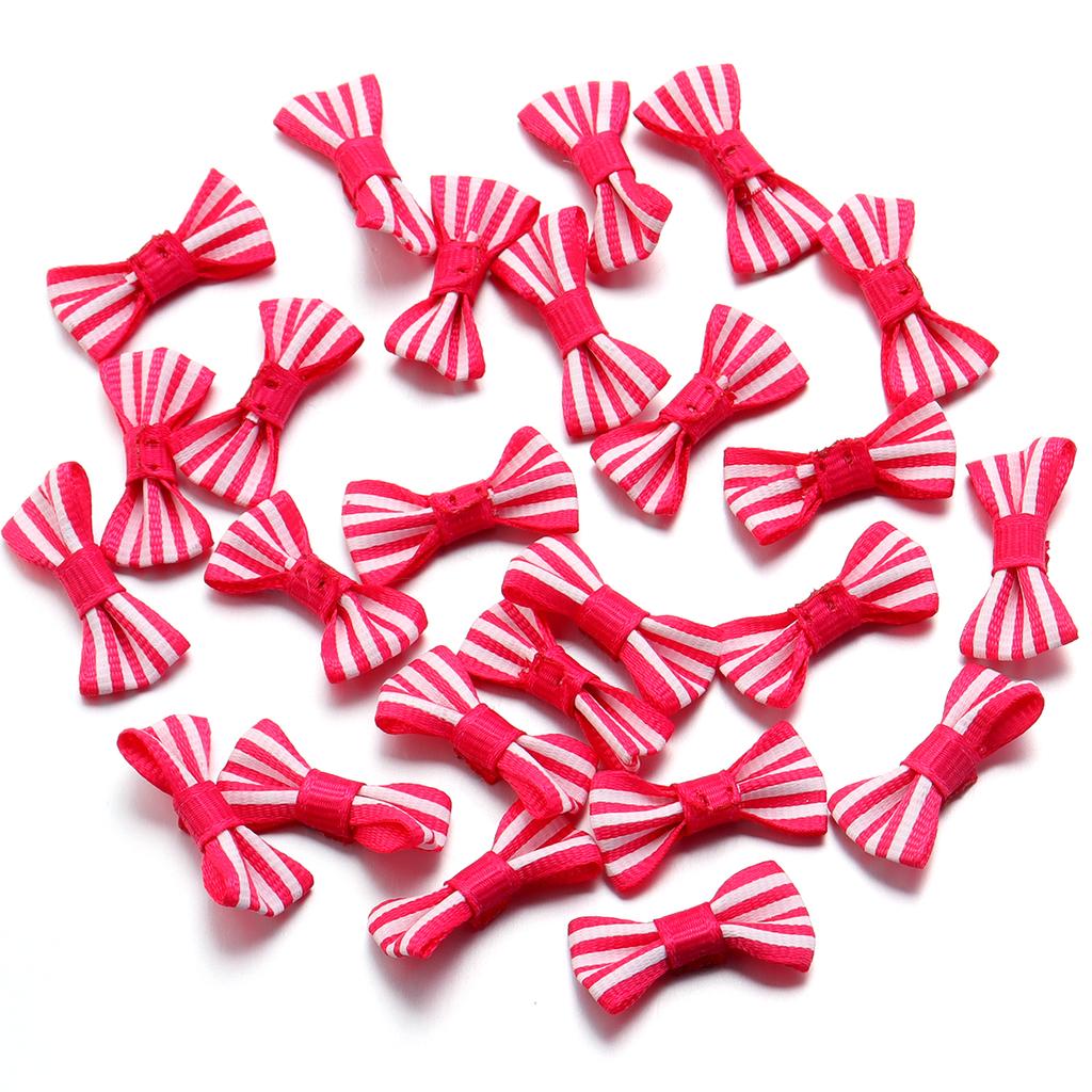 50pcs/Lot Striped Bows Polyester Ribbon Bows Handmade Bows For Jewelry Making DIY Hair Clip Headband Clothing Crafts Decoration