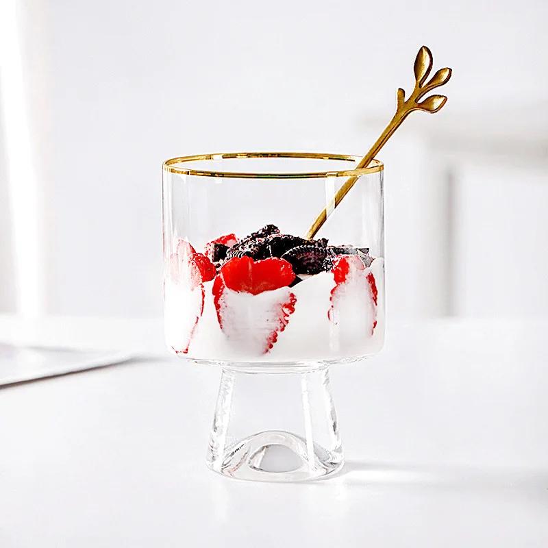 Křišťálový skleněný hrnek s rukojetí, trojrozměrně malovaný hrnek na červené a bílé víno, kreativní sklenice na kávu s motivem sněhové hory a tulipánu