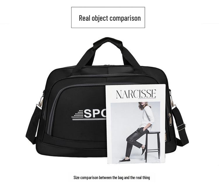 Durable Oxford Cloth Travel Bag: Large Capacity, Portable for Short Business Trips and Fitness.