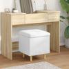 Storage Ottoman White 40 x 40 x 45 cm Faux Leather