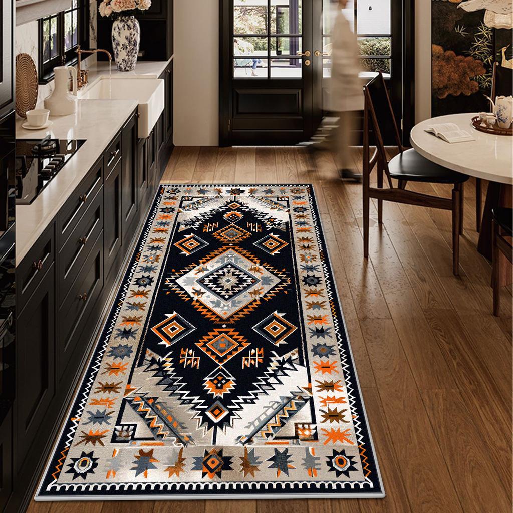 Nordic Style Long Carpet Living Room Persia Decoration Kitchen Bathroom Non-slip Floor Mat Home Bedroom Bedside Rug Customizable
