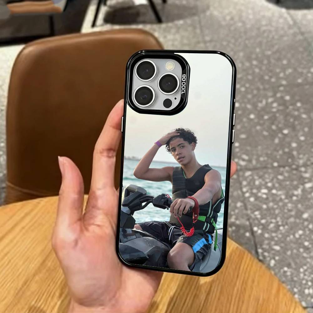 Mini Ronaldo Cristiano Jr Phone Case For iPhone17,16,15,14,13,12,11 Plus,Pro Max Colored Silver Plated Inside Cover