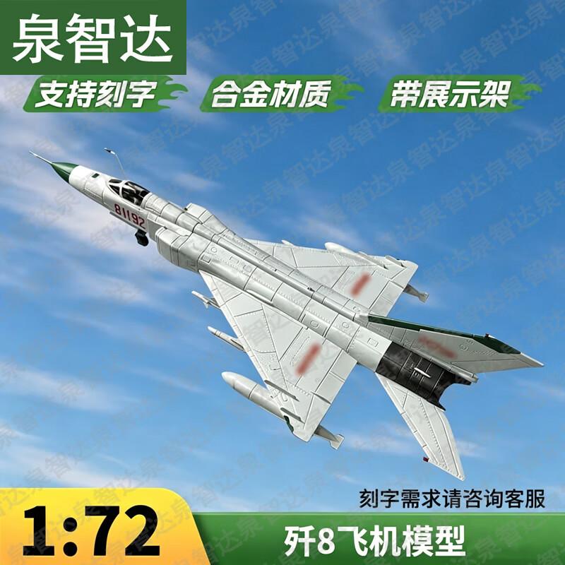 J-8 Fighter Jet Alloy Model 1:72 Scale