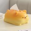 Collectible Pineapple Bun Dog Tissue Box Anti Drop Dog Model Toy Resin Paper Box  Birthday Gift