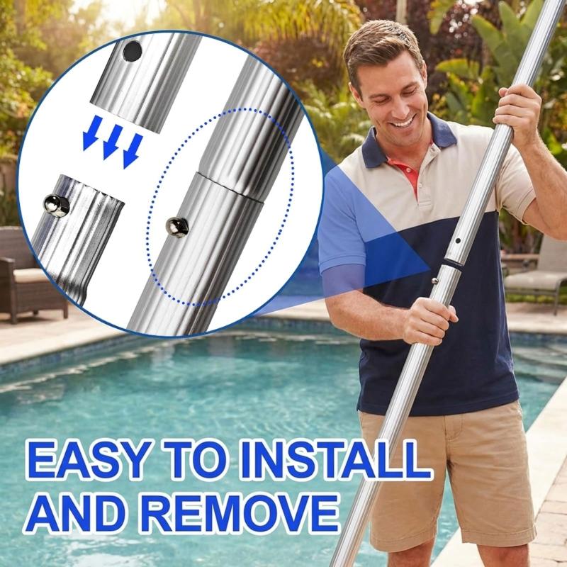 Multipurpose Pool Maintenance Hook Professional Grades Pool Vacuum Cleaner Retrieval Hook Adjustable Pool Poles