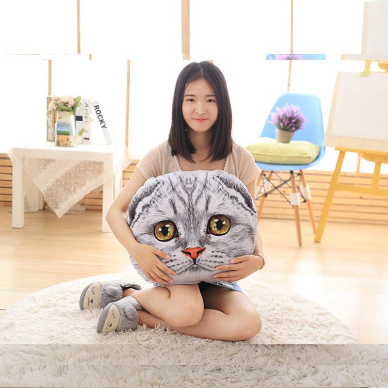 Crystal Velvet Pillow, Sofa Cushion, Removable Washable Pillow, Cartoon Simulation Cute Kitten Pillow, Plush Velvet Pillow,Sofa Decoration