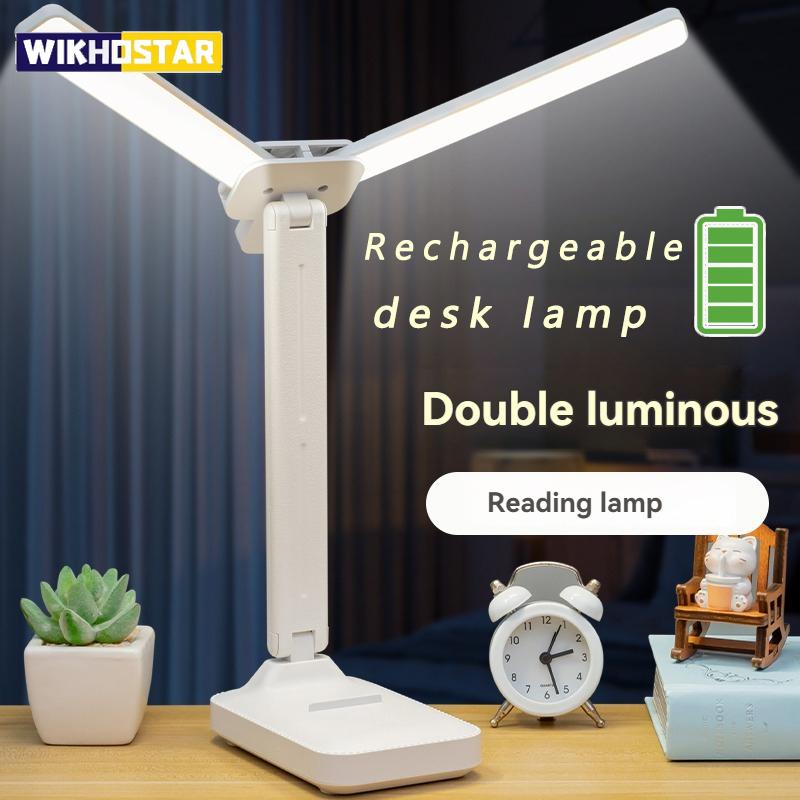 LED Desk Lamp USB Rechargeable Table Lamp 3 Levels Dimmable Touch Desk Lighting Eye Protection Foldable For Bedroom Desk Light