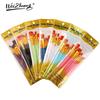 10-Piece Children's Paint Brush Set: Blue Handle Nylon Brushes for Acrylic, Watercolor, and Oil Painting