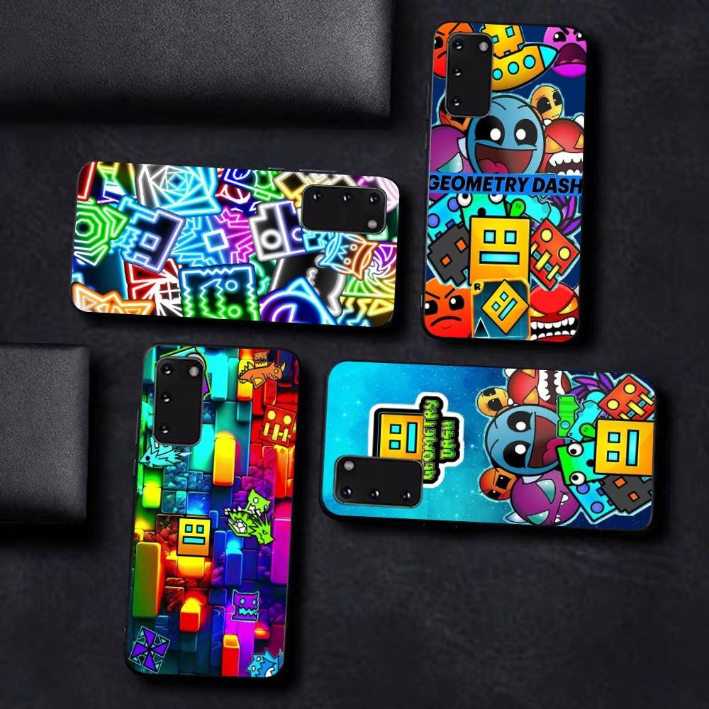 Game Geometry Dash Phone Case For Samsung S 24 Fe 25 Ultra Plus 20 Lite 21 30 22 23 24 22 Ultra 5G Fundas