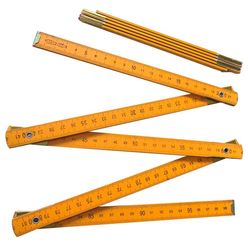 Folding Wooden Stick Ruler 1 Meter Foldable Ruler For School Metric Scale Ruler Drawing Tools School Supply Teaching Supplies