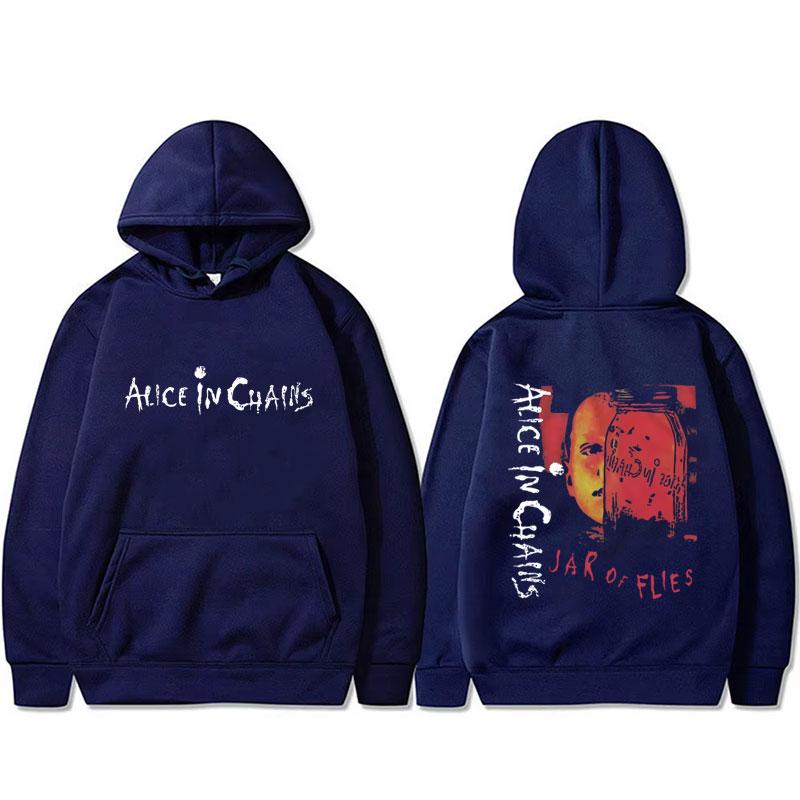 Rockband Alice in Chains Jar of Flies Album Hoodie Herren Damen Vintage Lässig Fleece Baumwolle Sweatshirt Männermode Streetwear