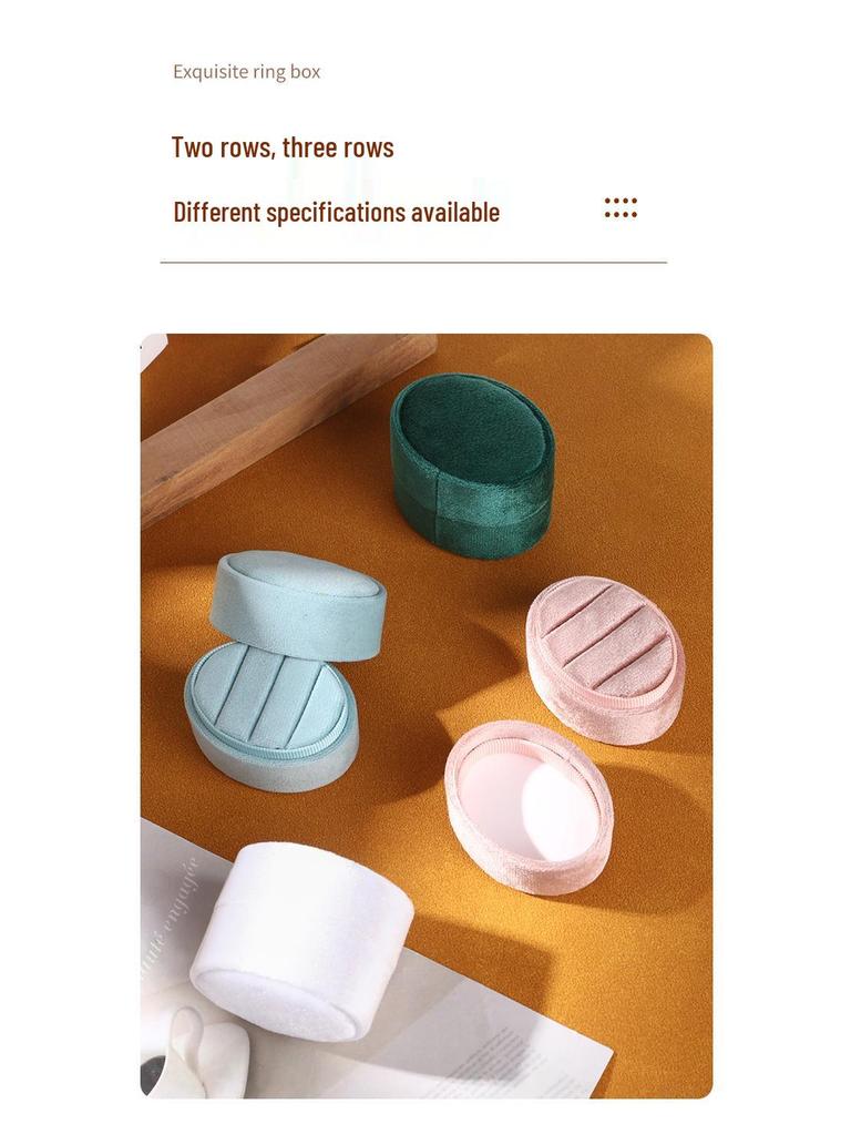 Velvet Oval Ring Box - Jewelry Packaging, In Stock, Fast Shipping