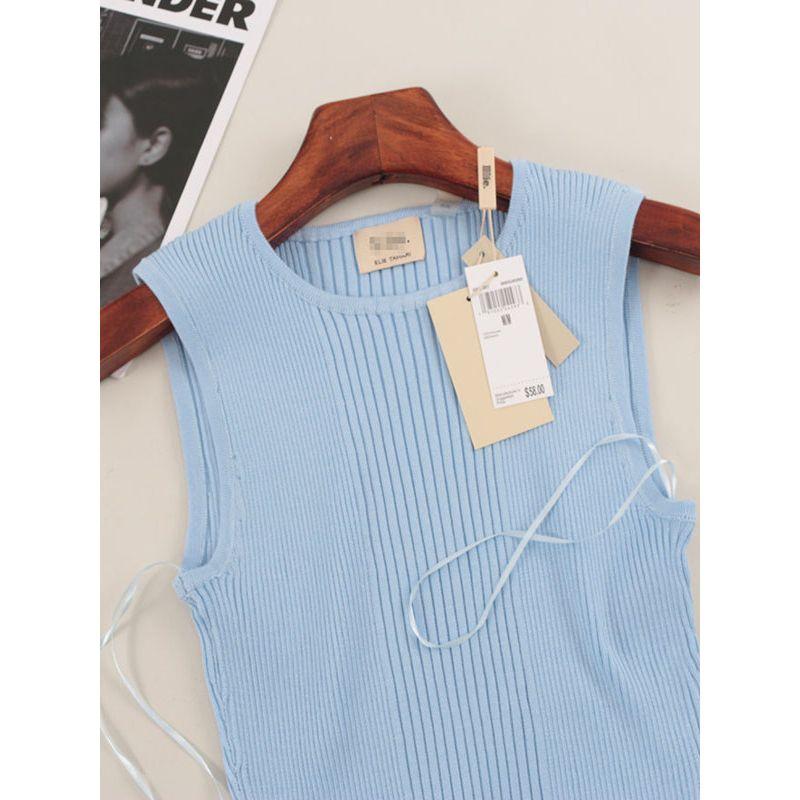 T's American Brand Minimalist Casual Sleeveless Knitwear Foreign Trade Original Order Super Comfortable Silm Vest