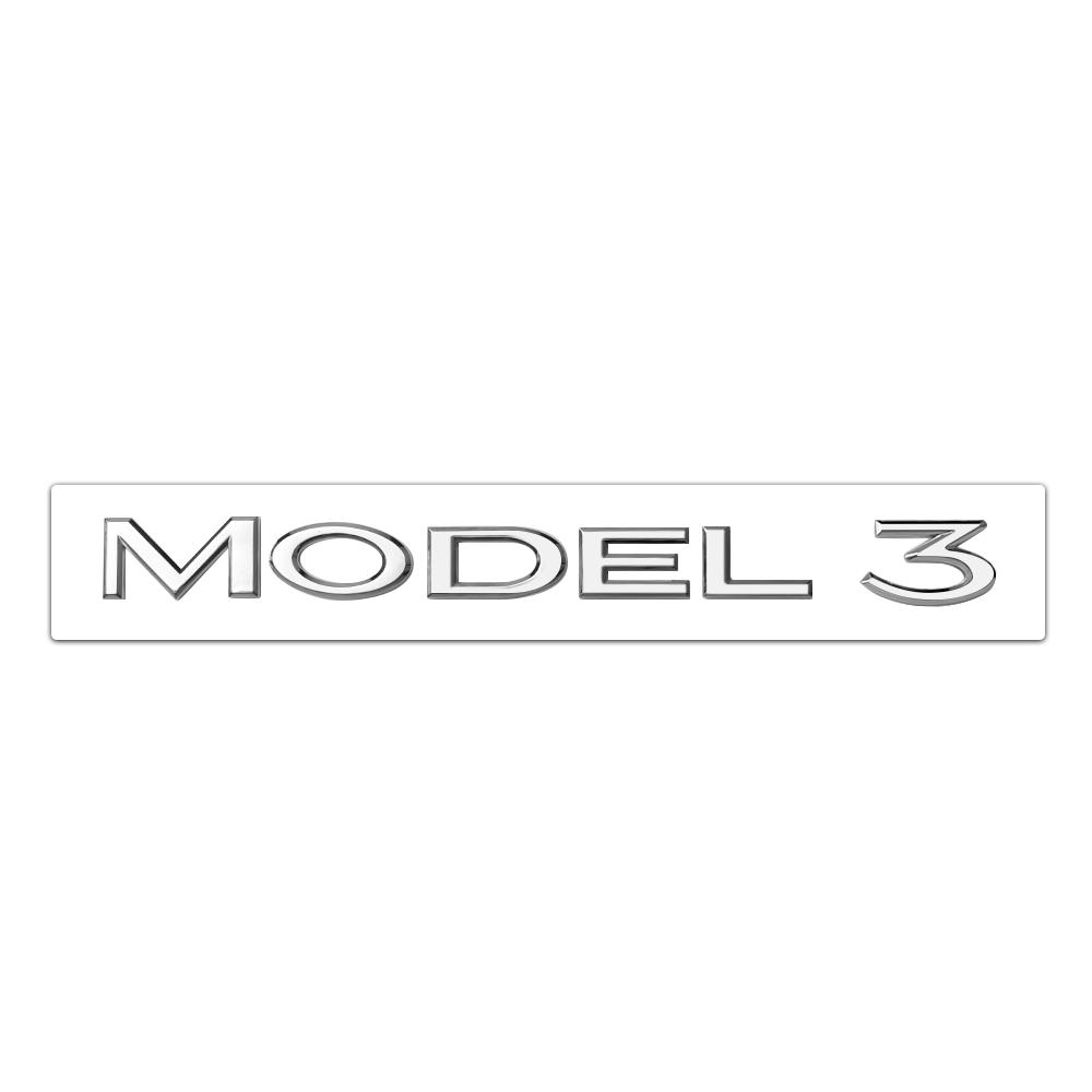 1Pcs Car ABS Letters Logo Sticker Decal Rear Trunk Decoration For Tesla Model 3 Model Y Replacement Badge Auto Accessories