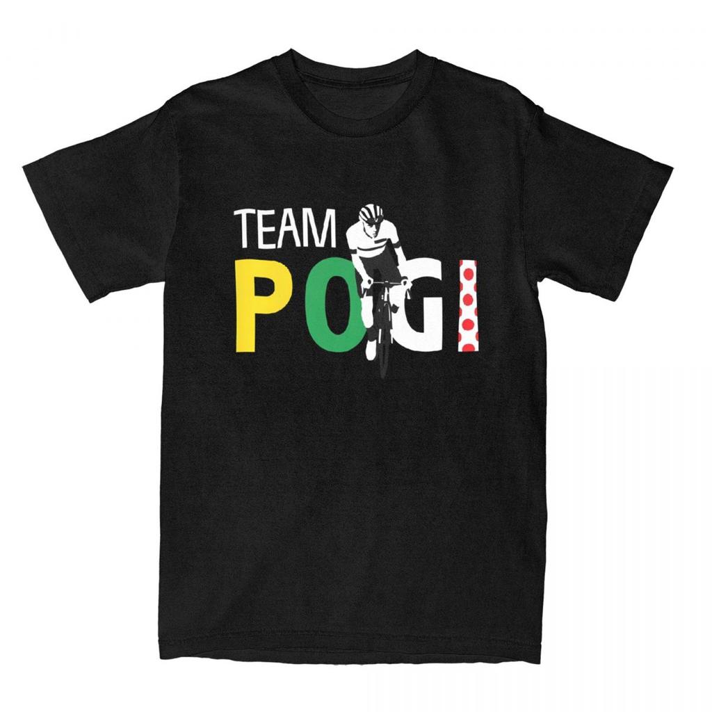 Streetwear T Shirt Team Pogi Tadej Pogacar  Cotton T-Shirts Novelty Tee Shirt for Mens Summer Tour-De France Short Sleeve Tees