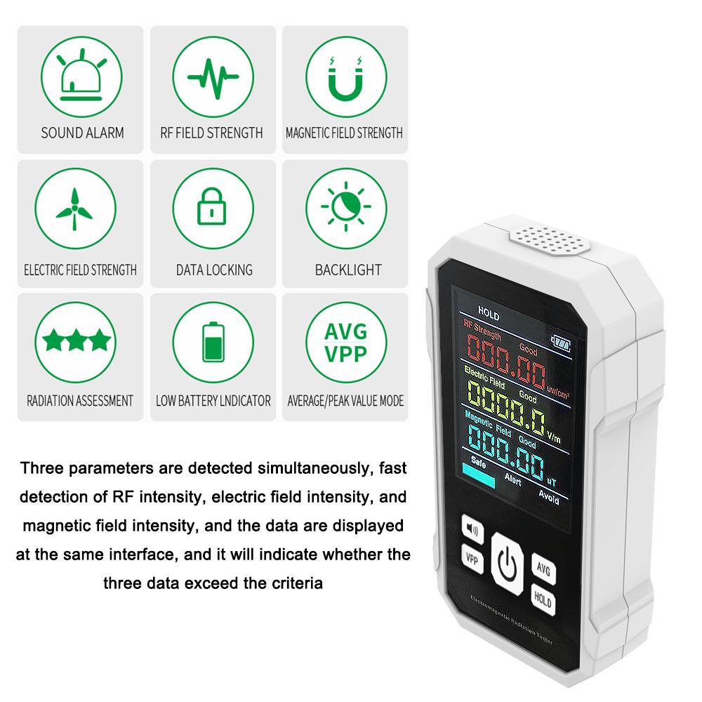 Multifunctional Electromagnetic Radiation Detector Electric Field Intensity Tester Magnetic Field Intensity Test Meter