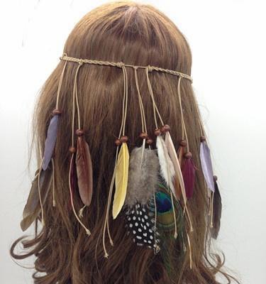 Feather Headband Hair Plume Pattern C
