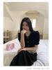 Interpret Beauty 2023 Summer Korean Black A-line High Waist Skirt for Women