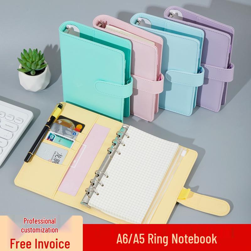 Macaron Minimalist Loose-Leaf Notebooks: A5, A6 Travel, and A7 Pocket Korean Creative Stationery Budget Books
