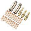 Diffusers Set Contact Tips Kit Welding Projects 25 Piece Welding Nozzle Kit 2 Nozzles 20 Contact Tips 3 Diffusers
