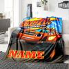 Coperta Morbida Personalizzabile Blaze e le Macchine Mostro2 – Nome Personalizzato, Coperta Accogliente per Tutte le Stagioni, Lavabile in Lavatrice, Coperta Personalizzata