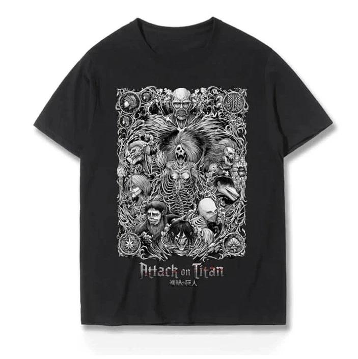 Attack On Titan 9 Titan Vintage Anime Unisexga Fan Unisex TShirt S