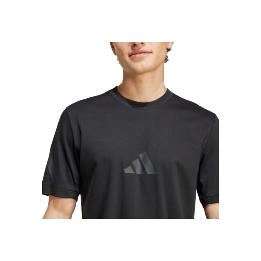 Adidas Z.N.E. Crew Neck Logo Print Short Sleeve T-Shirt Men Tops Black JE3069