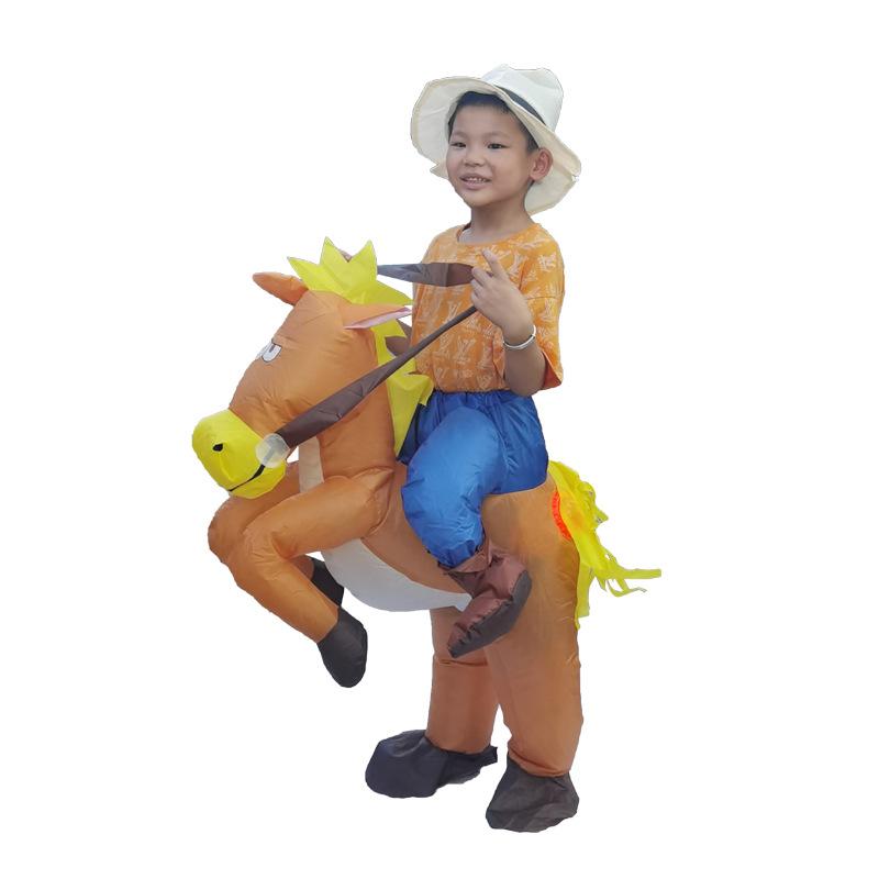 Halloween Children'S Horse Inflatable Costume Western Malaysia Cowboy Cartoon Person Costume
