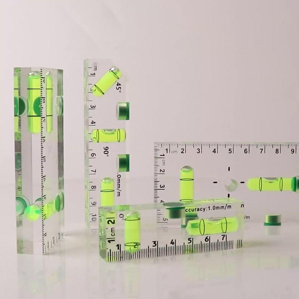 Mini High-precision Level Ruler with Bubble Magnetic Spirit Level Transparent Thickening Measure Tools Household