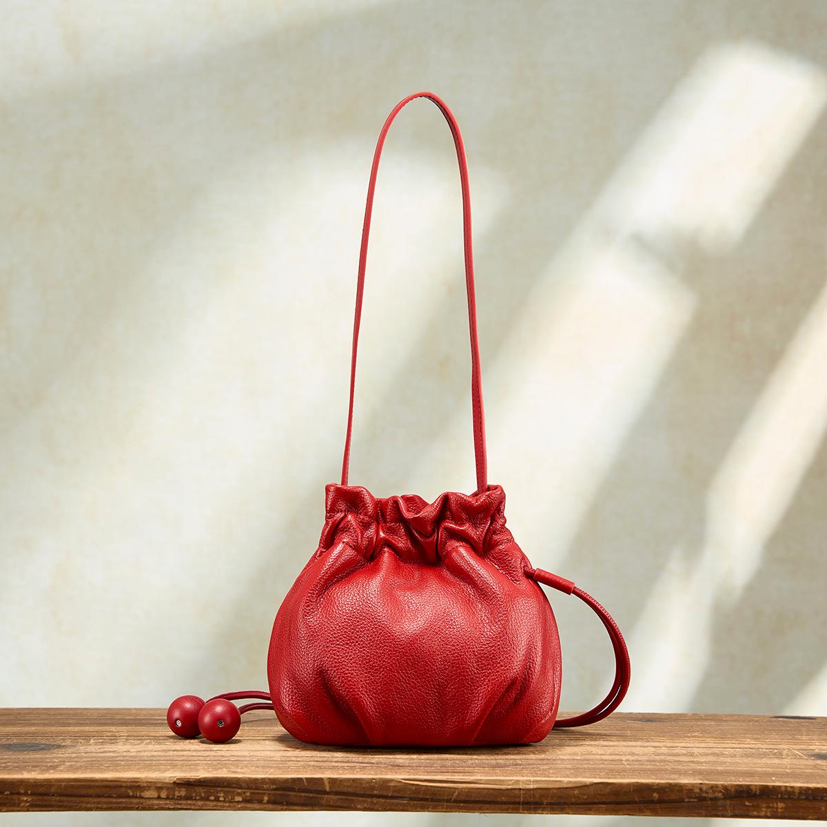 Korean Style Genuine Leather Cross-Body Bag