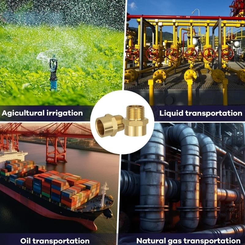 2PCS Metal Brass G1/2 BSP Female To 1/2Inch NPT Male Thread Pipe Fitting Adapter For Plumbing And Irrigation Systems