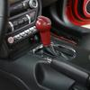 JeCar Red Carbon Fiber Gear Shift Knob Cover Trim for Ford Mustang 2015-2023 Interior Accessories