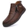Handmade Split Leather Boots Men Shoes Comfortable Ankle Boots For Men Casual Shoes Large Size Tooling Shoes