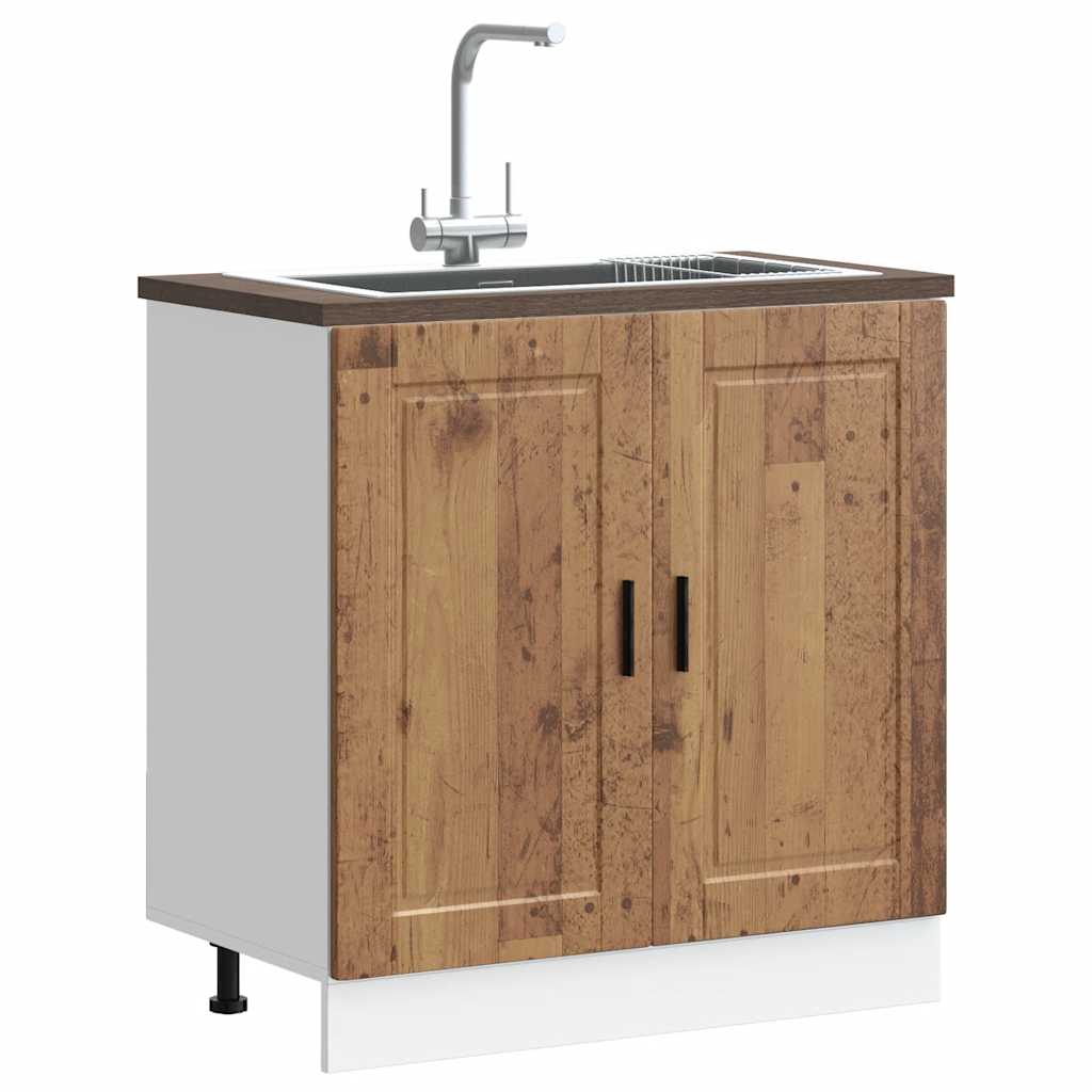 Vidaxl Sink Cabinet, Porto, Old Wood, 80X46X81.5 Cm