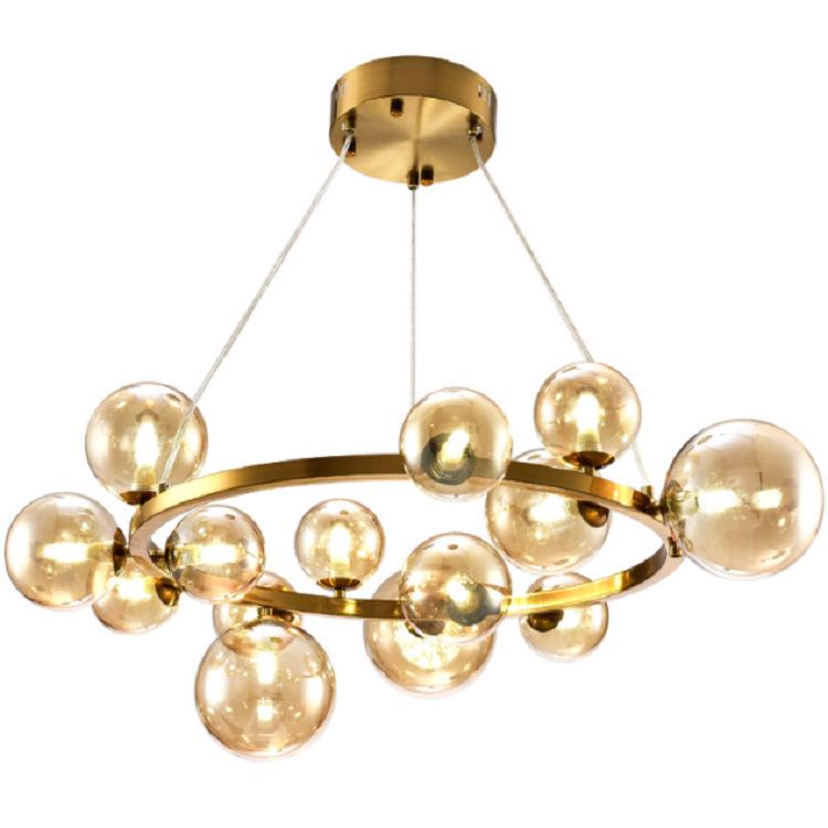 Nordic Modern Minimalist Magic Bean Art Glass Chandelier for Restaurant, Bedroom, or Showroom
