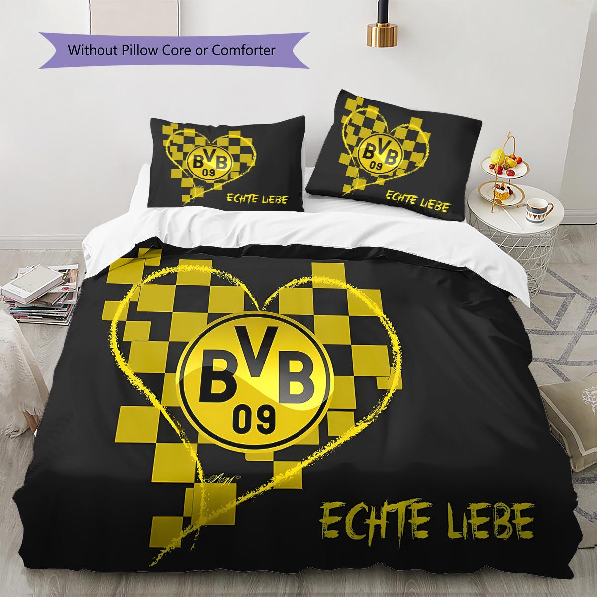 

BVB Pattern Bedding,Quilt Set Quilt Cover Pillowcase Home Birthday Gift (1 * duvet cover + 2 * pillowcase, without core) 135x200cm