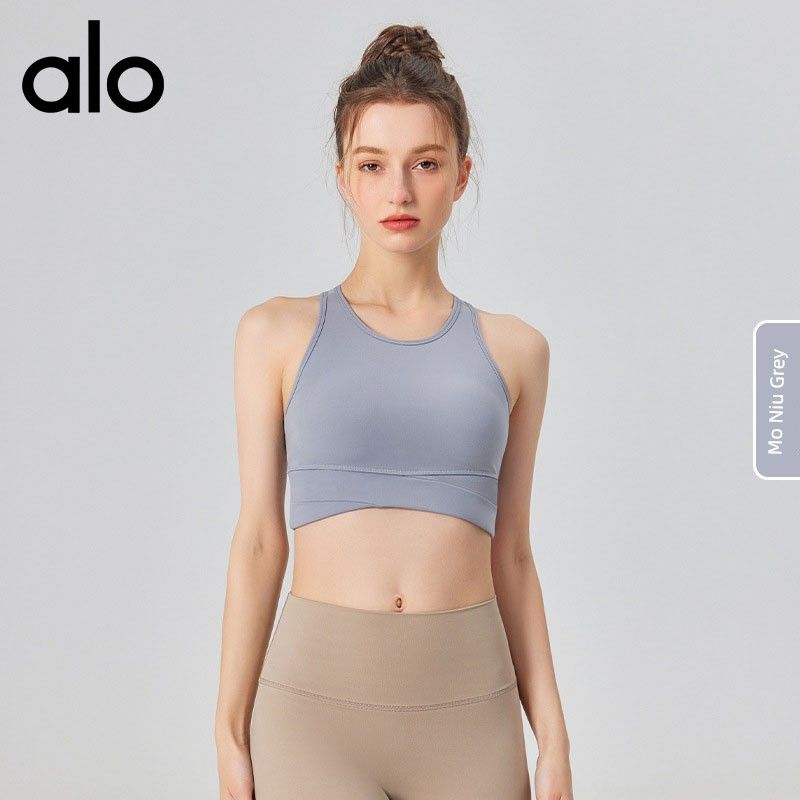 

American Copalo Sports Intimates Hollow-out Beauty Back Pilates Training Workout Bra Bubble Wrap Running Yoga Vest Rhino Gray XL