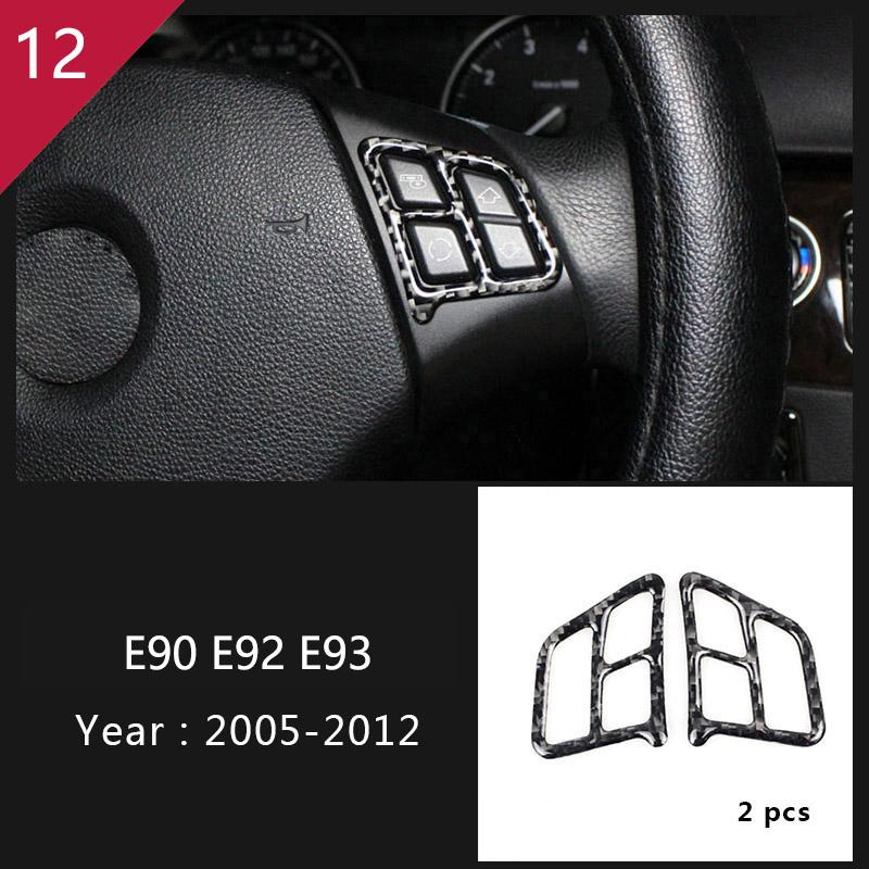 Carbon Fiber Gear Shift Panel Trim Sticker for BMW 3 Series E90 E92 E93 2005-2012 Car Inner Center Control Decorative Accessory