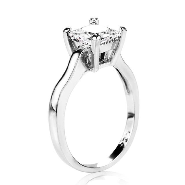 

Новые классические кольца принцессы на палец с квадратной огранкой для женщин, свадебные украшения, великолепные кольца с кубическим цирконием ААА 6