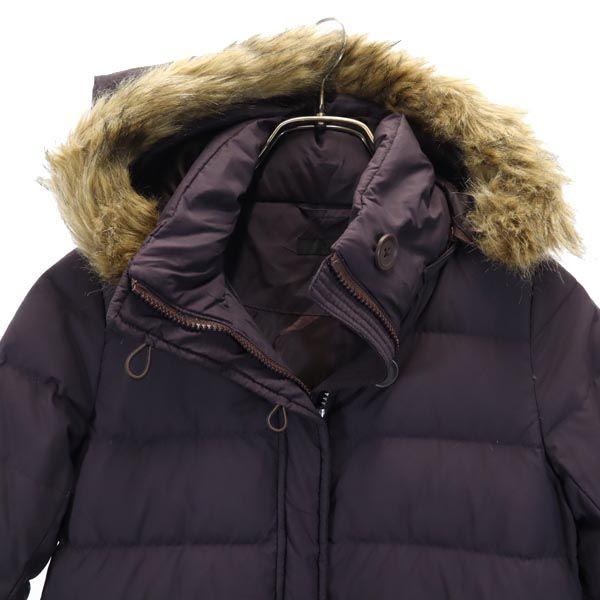 Uniqlo Kurtka puchowa 55.1" Fioletowy Kaptur z futra Dziecięca Używana